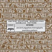 antiguos jeroglíficos egipcios de patrones sin fisuras vector