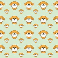Seamless pattern with cute dogs. Vector illustration with funny puppies. Background for fabric, textile design, wrapping paper or wallpaper.