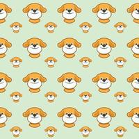 Seamless pattern with cute dogs. Vector illustration with funny puppies. Background for fabric, textile design, wrapping paper or wallpaper.