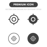 target icon isolated on white background. for your web site design, logo, app, UI. Vector graphics illustration and editable stroke. EPS 10.