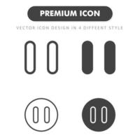 pause icon isolated on white background. for your web site design, logo, app, UI. Vector graphics illustration and editable stroke. EPS 10.