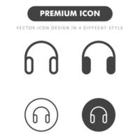 headphone icon isolated on white background. for your web site design, logo, app, UI. Vector graphics illustration and editable stroke. EPS 10.