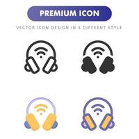 icono de auriculares aislado sobre fondo blanco. para el diseño de su sitio web, logotipo, aplicación, interfaz de usuario. Ilustración de gráficos vectoriales y trazo editable. eps 10. vector