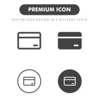 credit card icon isolated on white background. for your web site design, logo, app, UI. Vector graphics illustration and editable stroke. EPS 10.