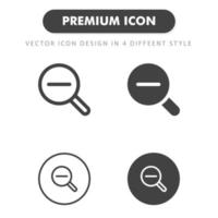 zoom out icon isolated on white background. for your web site design, logo, app, UI. Vector graphics illustration and editable stroke. EPS 10.