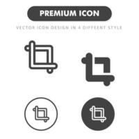 crop icon isolated on white background. for your web site design, logo, app, UI. Vector graphics illustration and editable stroke. EPS 10.