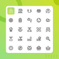 Environtment icon pack isolated on white background. for your web site design, logo, app, UI. Vector graphics illustration and editable stroke. EPS 10.