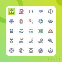 Environtment icon pack isolated on white background. for your web site design, logo, app, UI. Vector graphics illustration and editable stroke. EPS 10.