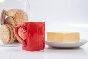 Red coffee mug photo