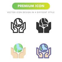 earth icon isolated on white background. for your web site design, logo, app, UI. Vector graphics illustration and editable stroke. EPS 10.