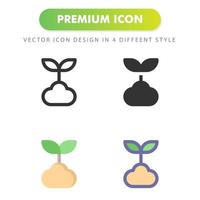 sprout icon isolated on white background. for your web site design, logo, app, UI. Vector graphics illustration and editable stroke. EPS 10.