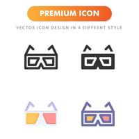 3d glasses icon isolated on white background. for your web site design, logo, app, UI. Vector graphics illustration and editable stroke. EPS 10.