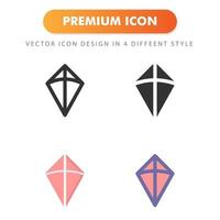 kite icon isolated on white background. for your web site design, logo, app, UI. Vector graphics illustration and editable stroke. EPS 10.