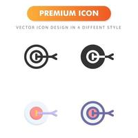 dart icon isolated on white background. for your web site design, logo, app, UI. Vector graphics illustration and editable stroke. EPS 10.