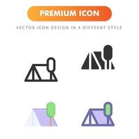 camping icon isolated on white background. for your web site design, logo, app, UI. Vector graphics illustration and editable stroke. EPS 10.