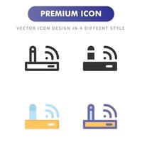 icono de enrutador wifi aislado sobre fondo blanco. para el diseño de su sitio web, logotipo, aplicación, interfaz de usuario. Ilustración de gráficos vectoriales y trazo editable. eps 10. vector