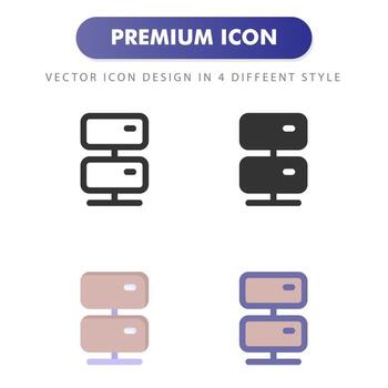 server icon isolated on white background. for your web site design, logo, app, UI. Vector graphics illustration and editable stroke. EPS 10.