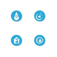 Cleaning logo icon set vector