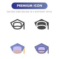 mortarboard icon isolated on white background. for your web site design, logo, app, UI. Vector graphics illustration and editable stroke. EPS 10.