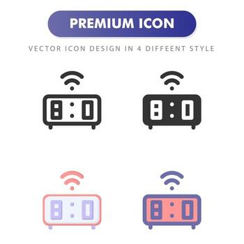 clock icon isolated on white background. for your web site design, logo, app, UI. Vector graphics illustration and editable stroke. EPS 10.
