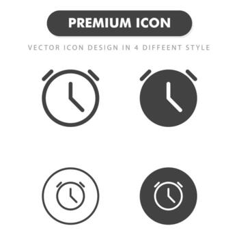 clock icon isolated on white background. for your web site design, logo, app, UI. Vector graphics illustration and editable stroke. EPS 10.