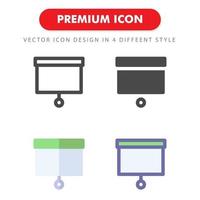 screen projection icon pack isolated on white background. for your web site design, logo, app, UI. Vector graphics illustration and editable stroke. EPS 10.