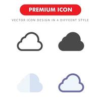 paquete de iconos de nube aislado sobre fondo blanco. para el diseño de su sitio web, logotipo, aplicación, interfaz de usuario. Ilustración de gráficos vectoriales y trazo editable. eps 10. vector