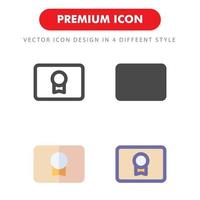 certificate icon pack isolated on white background. for your web site design, logo, app, UI. Vector graphics illustration and editable stroke. EPS 10.