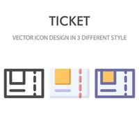 ticket icon pack isolated on white background. for your web site design, logo, app, UI. Vector graphics illustration and editable stroke. EPS 10.