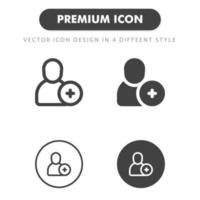 add friend icon isolated on white background. for your web site design, logo, app, UI. Vector graphics illustration and editable stroke. EPS 10.