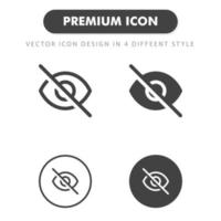 hide vision icon isolated on white background. for your web site design, logo, app, UI. Vector graphics illustration and editable stroke. EPS 10.