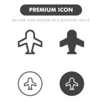 airplane icon isolated on white background. for your web site design, logo, app, UI. Vector graphics illustration and editable stroke. EPS 10.