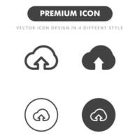 upload icon isolated on white background. for your web site design, logo, app, UI. Vector graphics illustration and editable stroke. EPS 10.
