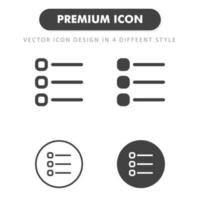 list icon isolated on white background. for your web site design, logo, app, UI. Vector graphics illustration and editable stroke. EPS 10.