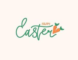 Happy easter lettering vector illustration