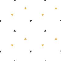 Abstract geometrical seamless scandinavian pattern. Vector triangle ornament with orange and black colors. Simple texture for nordic baby wallpaper, fills, web page background