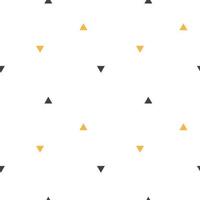 Abstract geometrical seamless scandinavian pattern. Vector triangle ornament with orange and black colors. Simple texture for nordic baby wallpaper, fills, web page background