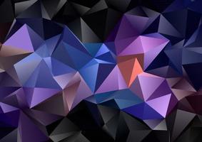 Abstract background with a dark low poly geometric design vector