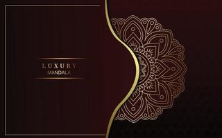 Floral and mandala ornamental decorative frame background luxury Premium Vector