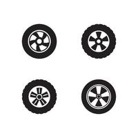 logo de icono de rueda de coche vector