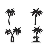 Palm tree summer silhouette template