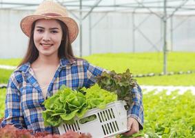 Woman vegetable farmer photo