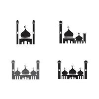 Mezquita logo y símbolo de imagen vectorial vector