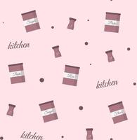 Kitchen pattern. Perfect for wallpaper, background or fabric. vector