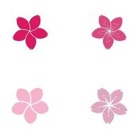 vector de icono de logotipo de símbolo de flor