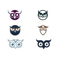 Owl logo and symbol vector