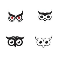 owl eyes logo and symbol vector