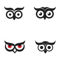 owl eyes logo and symbol vector