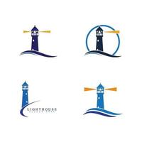 Lighthouse logo and symbol vector