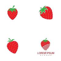 Strawberry logo and symbol vector